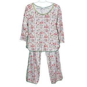 Lake Festive Red and Green Pajama Set